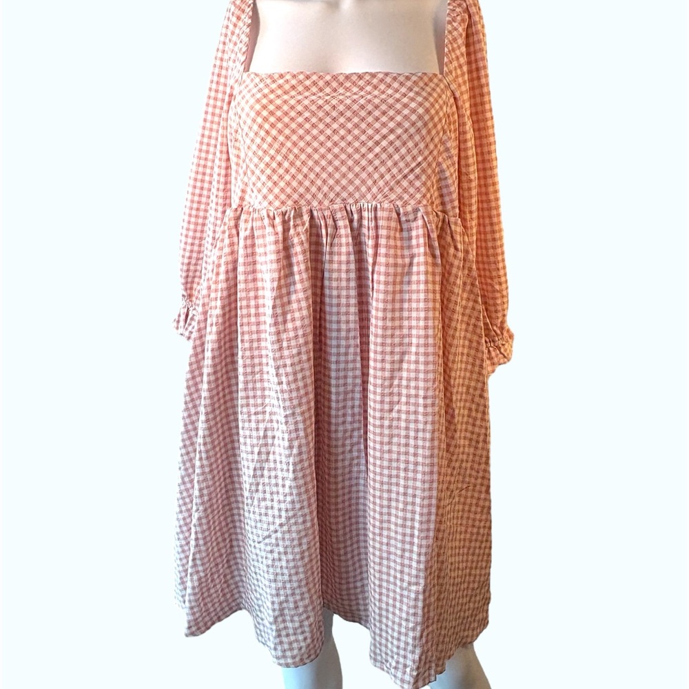 Altar'd State Pink Gingham Dress Size Large